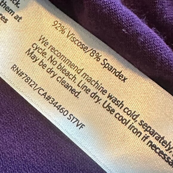 Eileen Fisher Purple Sleeveless Shift Dress Stretch Fabric Size Large Women's - Picture 9 of 10